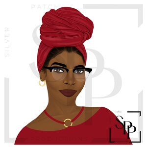 UV-DTF-sticker Afro-Amerikaanse mooie vrouw hoofddoek en bril Print klaar om aan te brengen Permanente zelfklevende bekers Telefoonhoesjes Bril Auto's