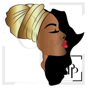 UV DTF-sticker Afro-Amerikaanse vrouw Headwrap Africa Queen Print Klaar om permanente zelfklevende bekers aan te brengen Telefoonhoesjes Bril Auto's