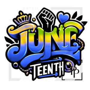 UV-DTF-sticker Retro-stijl Juneteenth Uitdagend blauw, geel en groen, klaar voor gebruik Permanente zelfklevende bekers Telefoonhoesjes Brillen Auto's