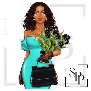 UV DTF Afro-Amerikaanse mooie vrouw elegant met bloemenprint Klaar voor het aanbrengen van permanente zelfklevende sticker Bekers Telefoonhoesjes Bril Auto's