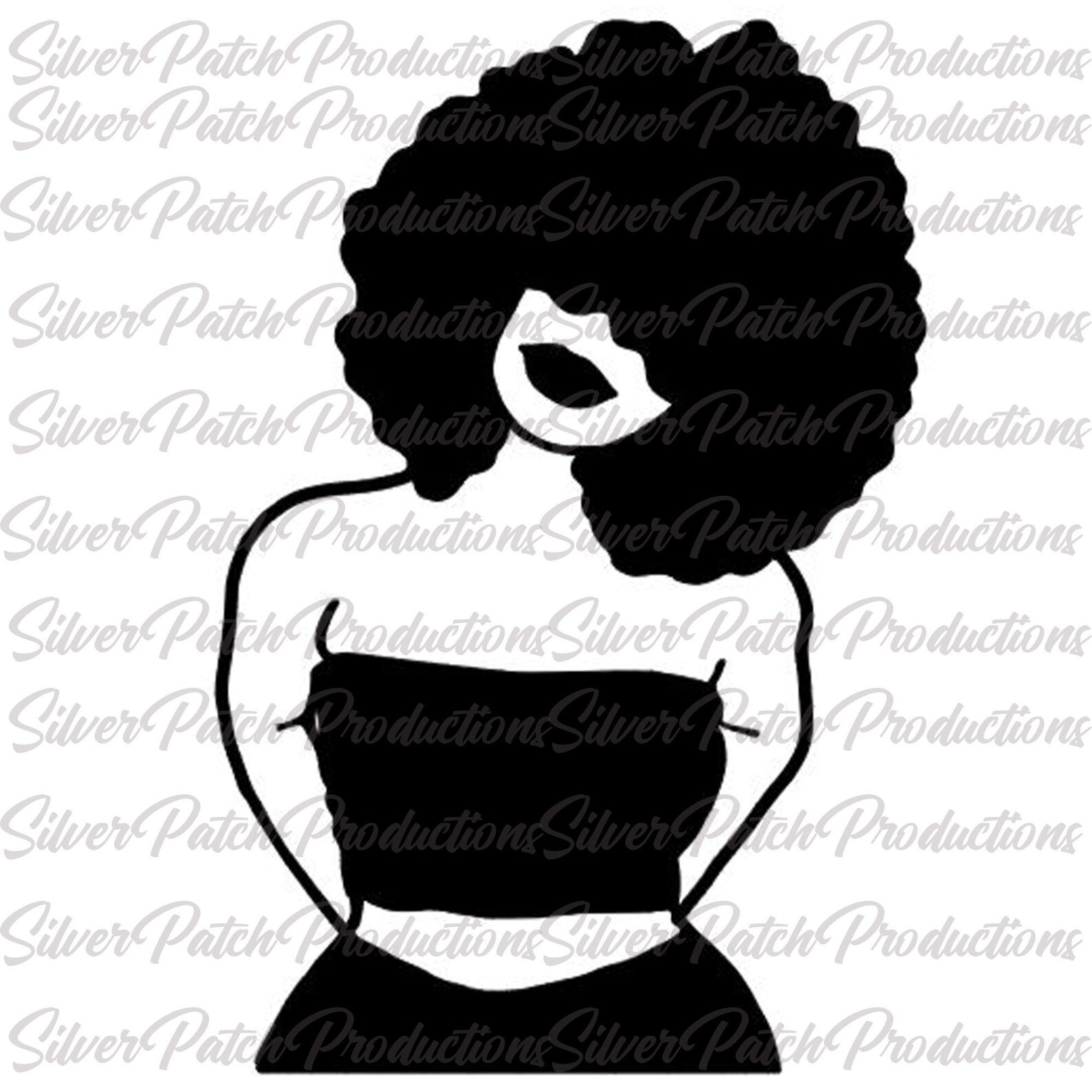 African American Decal Full Lips Afro Woman Permanent Vinyl Etsy