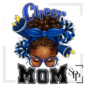 UV DTF sticker Cheer Mom mooie zwarte vrouw klaar voor het aanbrengen van permanente zelfklevende sticker cups telefoonhoesjes glazen auto's elk plat oppervlak