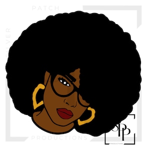 UV DTF Afro-Amerikaanse mooie vrouw grote Afro-print Klaar voor het aanbrengen van permanente zelfklevende sticker Cups Telefoonhoesjes Bril Auto's