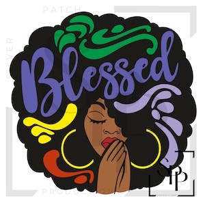 UV DTF Afro-Amerikaanse mooie vrouw gezegend Afro Print Klaar voor het aanbrengen van permanente zelfklevende sticker Cups Telefoonhoesjes Bril Auto's