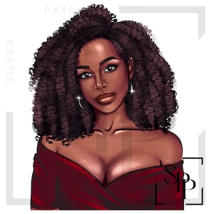 UV DTF-sticker African American Beautiful Woman Natural Curly Hair Print Klaar om permanente zelfklevende cups aan te brengen Telefoonhoesjes Bril Auto's
