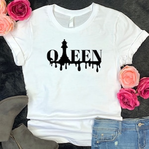 Dripping Queen Chess Crown HTV Iron On Transfer