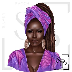 UV DTF African American Beautiful Woman Locs Onyx Beauty Ready to Apply Permanent Adhesive Decal Sticker Cups Phone Cases Bril Auto's