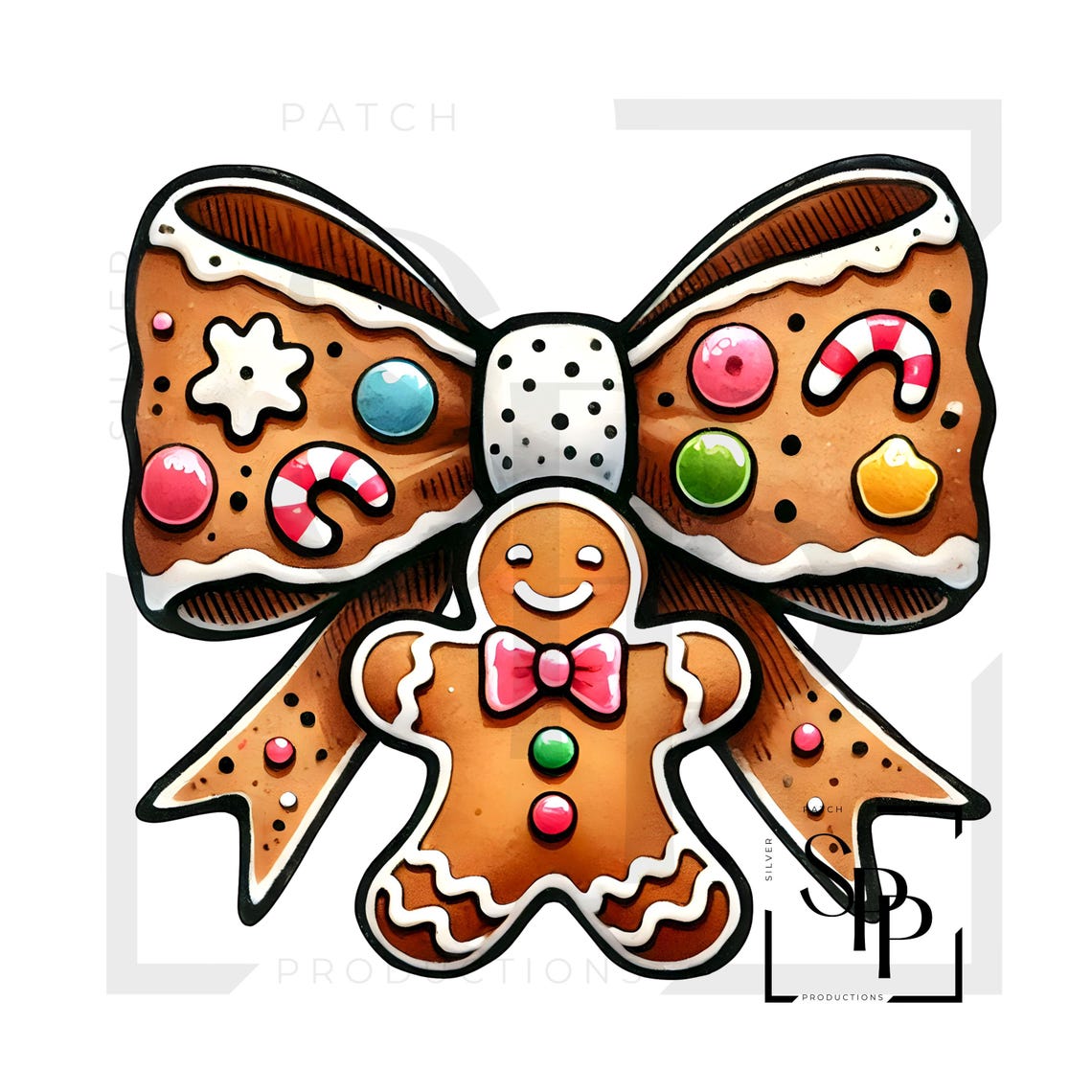 UV DTF Christmas Gingerbread Candy Bow Print Ready to Apply Permanent ...