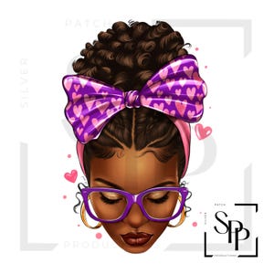 UV-DTF-sticker Roze en paars Mooie zwarte vrouw klaar om aan te brengen Permanente zelfklevende sticker Bekers Telefoonhoesjes Brillen Auto's Elk plat oppervlak