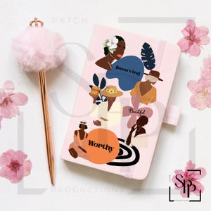 UV-DTF Afro-Amerikaanse mooie abstracte vrouwen A5-formaat print klaar om aan te brengen permanente zelfklevende sticker cups auto's boekomslagen
