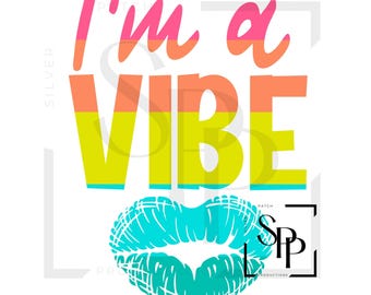 Sublimation Transfer I'm A Vibe Retro Colors Ready to Apply Cup Mug Tumblers Shirts