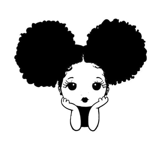 African American Decal Black Afro Woman Permanent Vinyl Decal Etsy