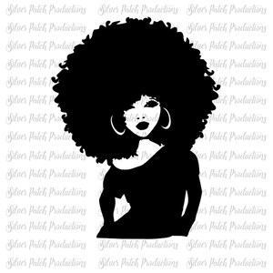 African American Black Woman Big Afro Don&#39;t Care Decal Permanent Vinyl Decal Car Window Laptop Glass Tumbler Mug