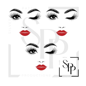 UV-DTF 3 ornament Gezichtsstickers Lady Face Closed Eye Whispy Wimpers Accessoires toevoegen Maak je eigen permanente kopjes Glazen Plantenbakken Vazen