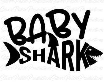 Baby Shark Trwała naklejka winylowa na szybę samochodu, laptopa, szklany kubek