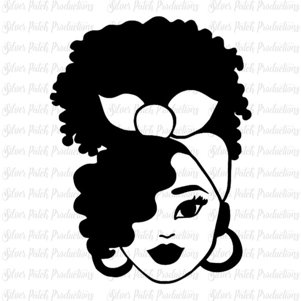 Cutie Vinyl Decal - Headwrap Cutie Decal Permanent Vinyl Decal Car Window Laptop Glass Tumbler Mug