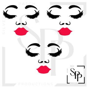 UV-DTF 3 ornament gezicht stickers Lady Face Accessoires toevoegen Maak je eigen permanente kopjes Telefoonhoesjes Bril Plantenbakken