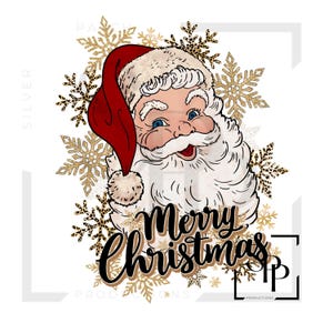 UV-DTF Blue Eyed Merry Christmas Santa Red Hat Print Klaar om aan te brengen Permanente sticker Cups Telefoon Bril Cars