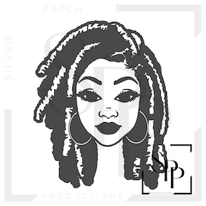 dreadlocks locs Ethnic Woman Permanent Vinyl Decal Car Window Laptop Glass Tumbler Mug