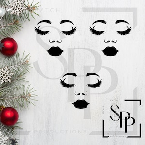3 Ornament Planter Face Decals Lady Face Add Hair Glitter Make Your Own Holiday Ornaments For Indoor Outdoor Plant Pot Decoration 5.5 Inch