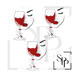 UV DTF 3 ornament gezicht stickers dame gezicht rode lippen wijnglas accessoires toevoegen maak je eigen permanente kopjes glazen plantenbakken vazen