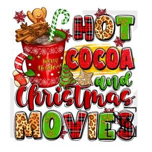 UV-DTF Warme cacao en kerstfilms Afdrukklaar voor gebruik Permanente sticker Kopjes Telefoon Bril Auto's