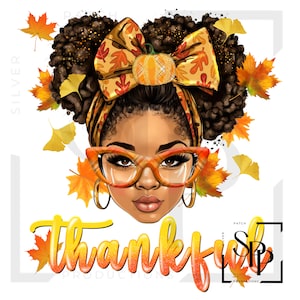 UV DTF sticker mooie zwarte vrouw dankbaar herfst print klaar om permanente zelfklevende sticker cup telefoon gevallen glazen auto's elk plat oppervlak aan te brengen