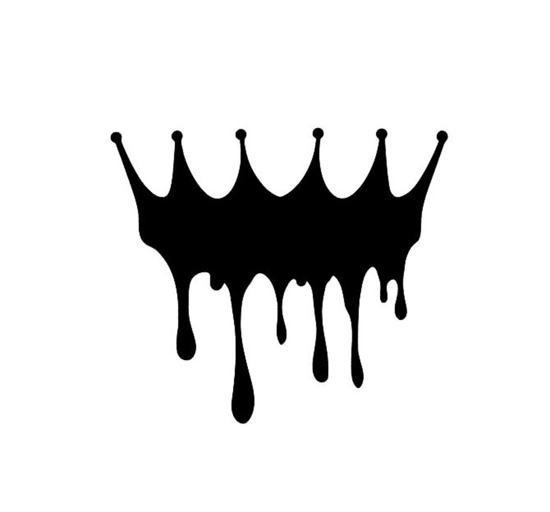Dripping Crown Permanent Vinyl Decal Car Window Laptop Glass Tumbler