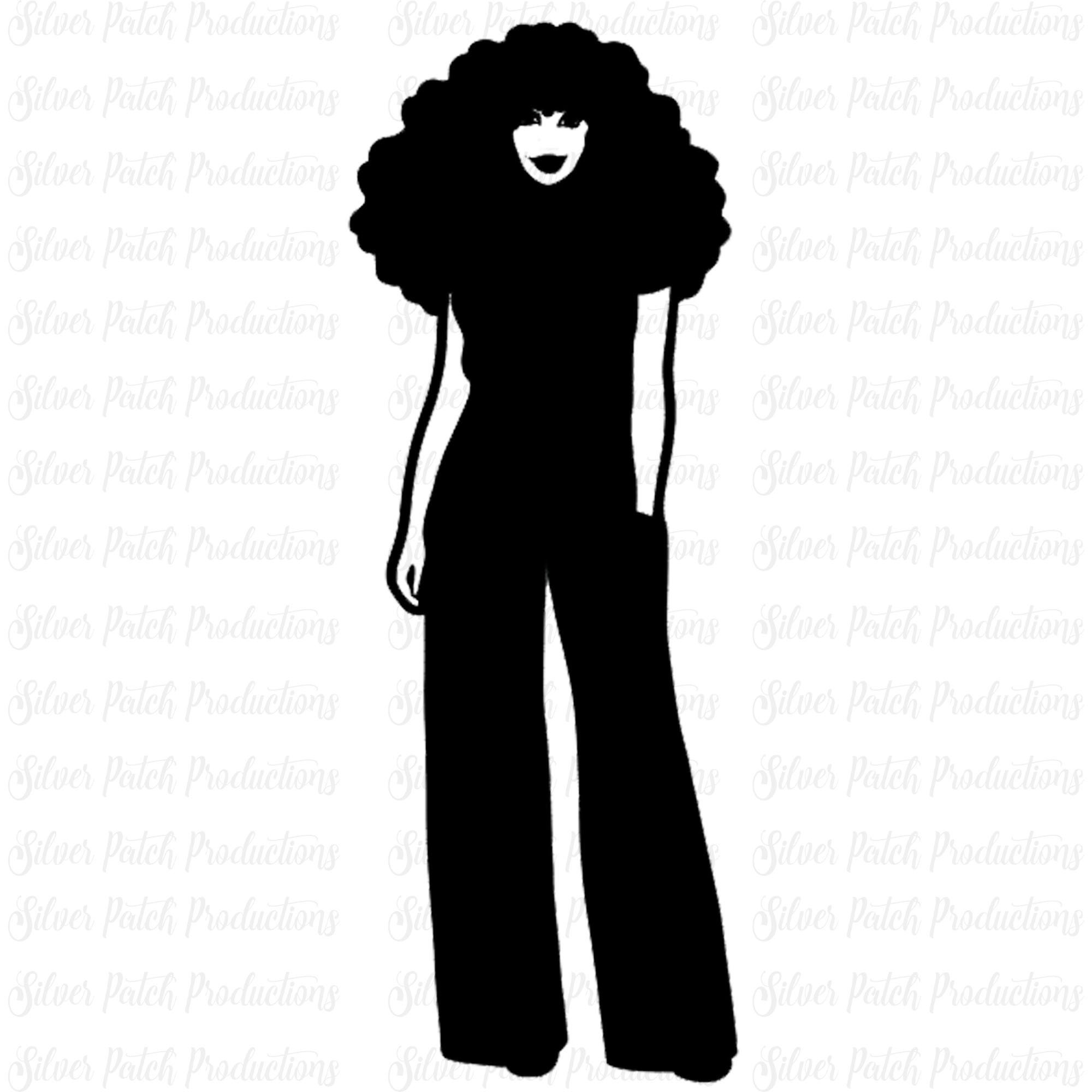 Retro Diva Black Woman African American Permanent Vinyl Decal Etsy