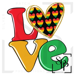 UV DTF-sticker Love Juneteenth Colors Print Ready to Application Permanent Adhesive Cups Phone Cases Bril Cars