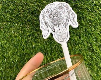 Print YOUR Dog Pet Stir Sticks, Minimalist Signature Drink Stirrer, I Do Too & Dog Of Honor, Acrylic Cocktail Stirrers, Wedding Swizzle