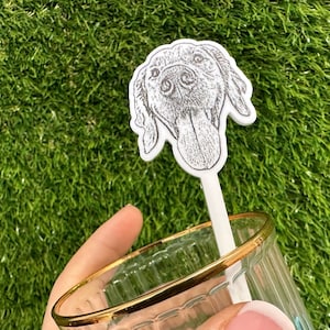 Print YOUR Dog Pet Stir Sticks, Minimalist Signature Drink Stirrer, I Do Too & Dog Of Honor, Acrylic Cocktail Stirrers, Wedding Swizzle