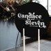 Round Retro Acrylic Wedding Welcome Sign, Reception Modern Minimalist ...