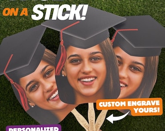 Large Face Cutouts with Personalized Fan Sticks, Big Head Cutouts, Big Face Sticks,