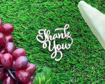 Cutout Grazing Charm-Thank You