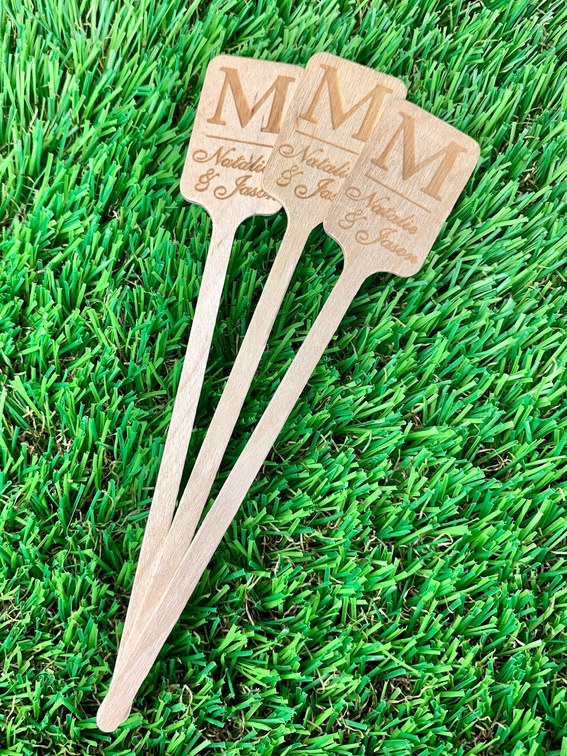 Monogrammed Wood Engraved Stir Sticks Cocktail Sticks Etsy