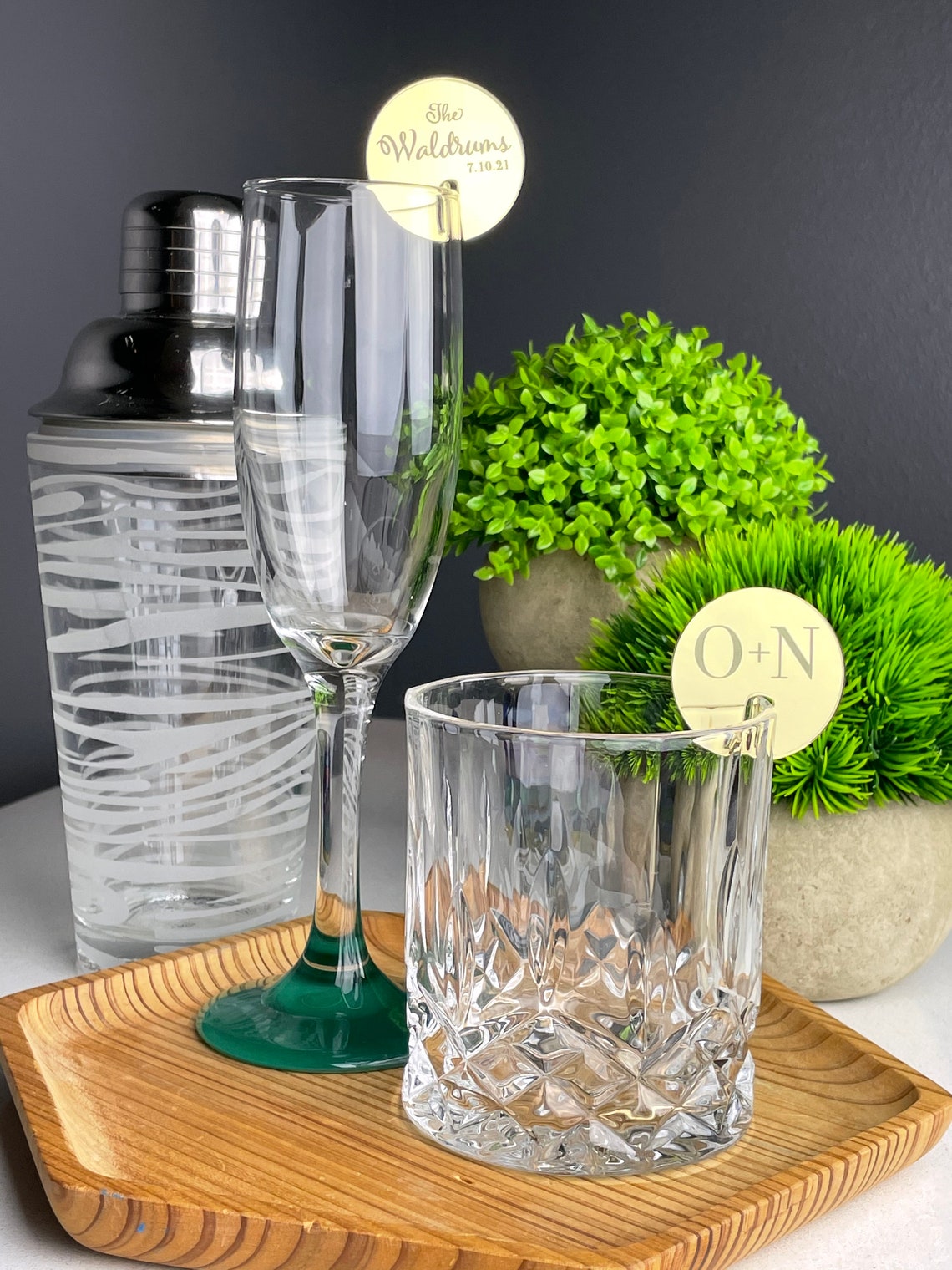 Custom Acrylic Drink Tags Charm Place Cards Customize with | Etsy