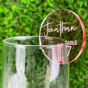 Escort Card Rounds, Acrylic Drink Name Tag Rounds, Stemless Stirrers ...