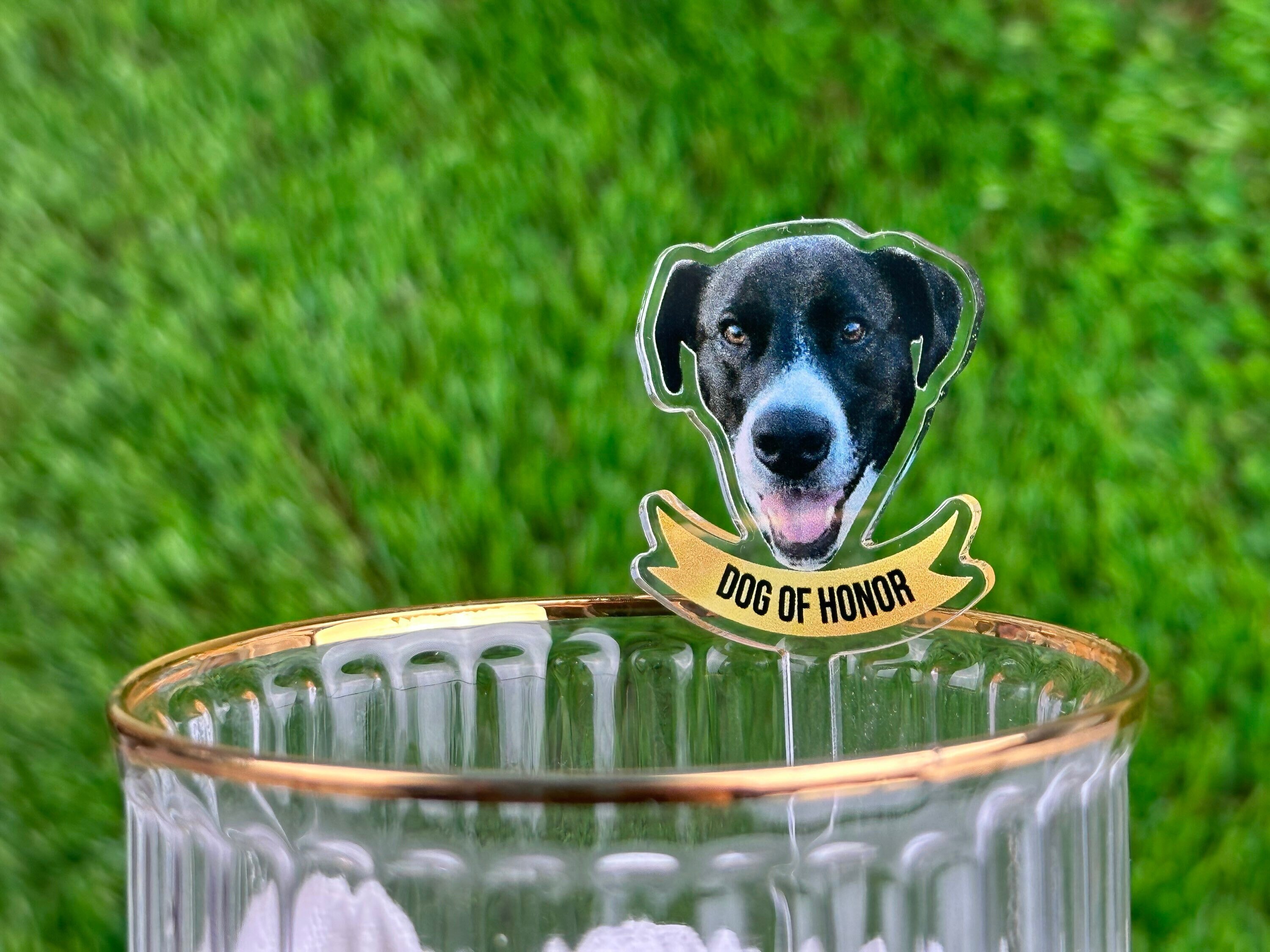 Print YOUR Dog Pet Stir Sticks, Signature Drink, I Do Too & Dog Of Honor, Watercolor Acrylic Cocktail Stirrers, Wedding Swizzle, 2-Sided