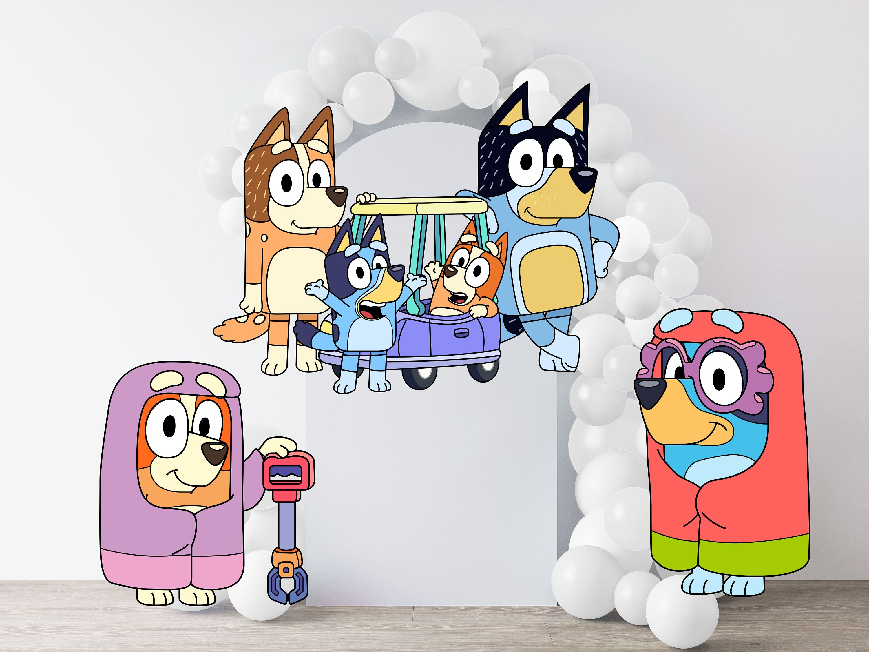 Bluey Birthday Cutouts - Corrugated Plastic