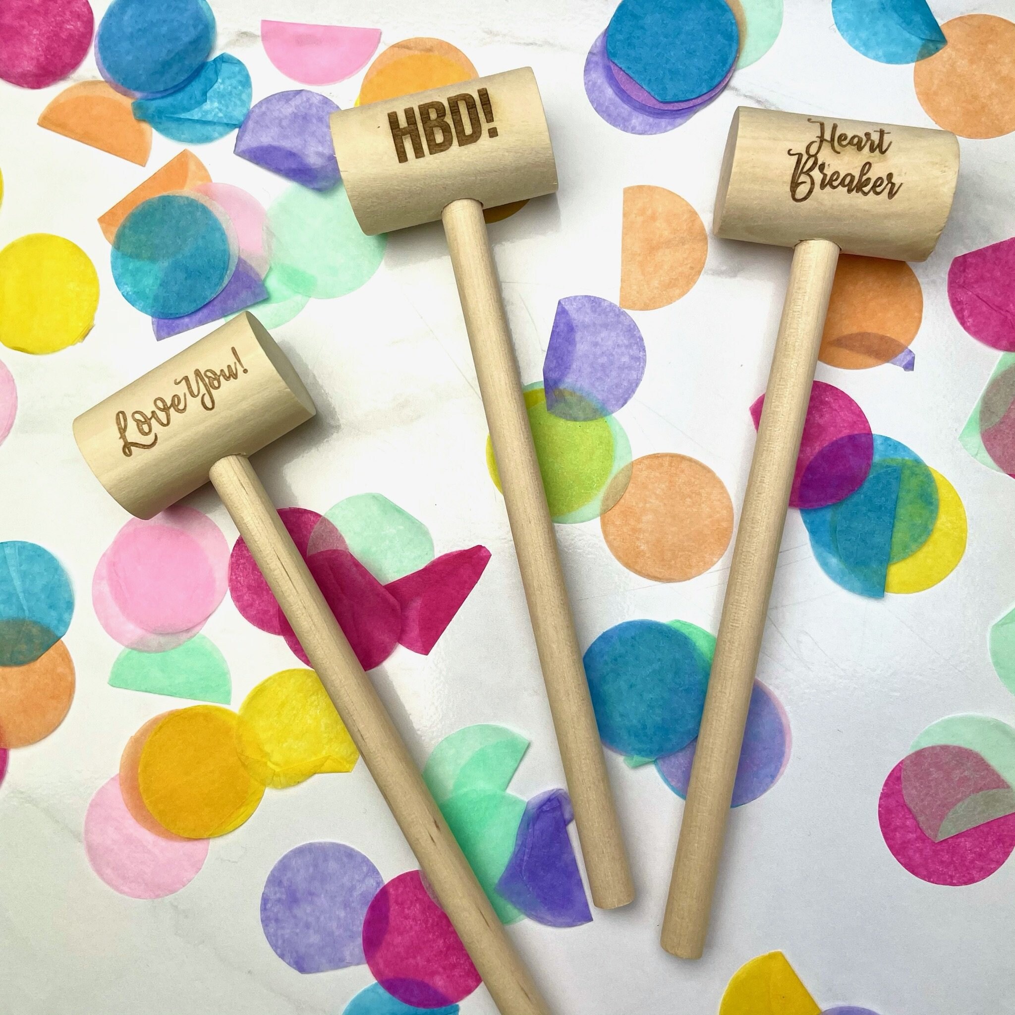 Caffox Mini Wooden Hammers For Chocolate, 30Pcs Small