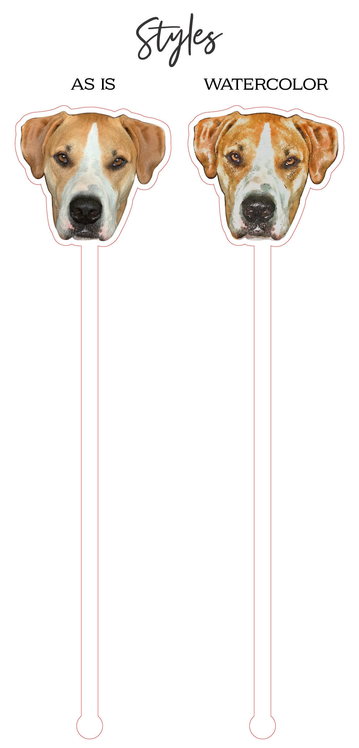 Print YOUR Dog Pet Stir Sticks, 2-sided Signature Drink, I Do Too & Dog Of Honor, Watercolor Acrylic Cocktail Stirrers, Wedding Swizzle
