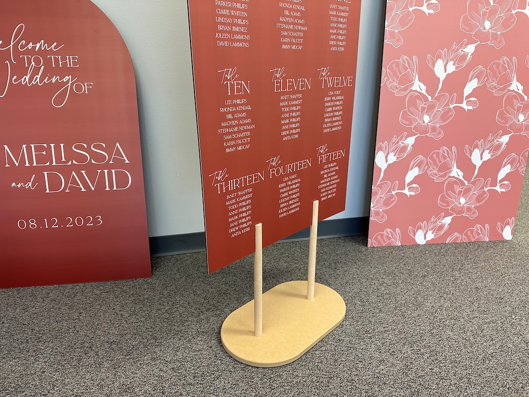 Foam Board Sign Stand Base, Raw Wood Ready for You to Paint Any Color