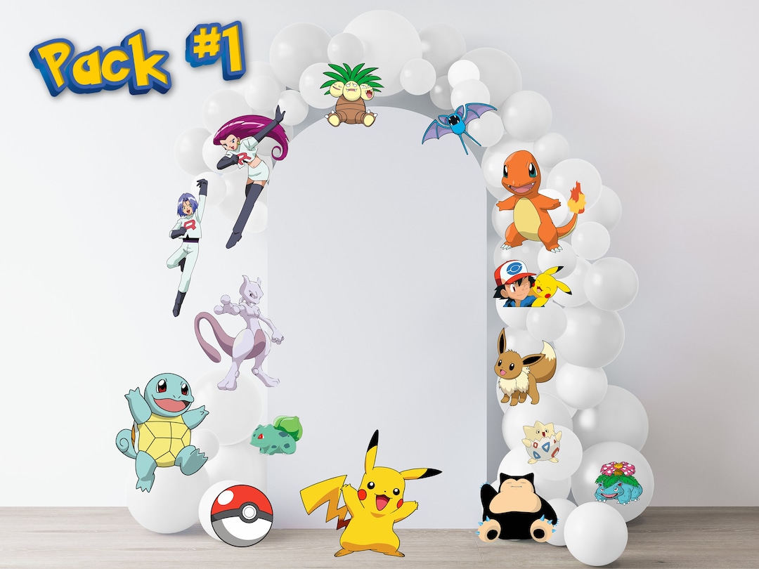 Large Pokemon Props, Standee Birthday Party Cutouts, Professionally