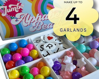 T-Swift Friendship Bracelet Garland Kit - Jumbo Alphabet Bead Kit - DIY