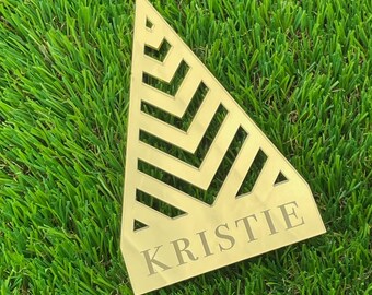 Modern Tree Name Place Card, Christmas Party Place Cards, Christmas Dinner Name Cards, Gold Name Ornaments