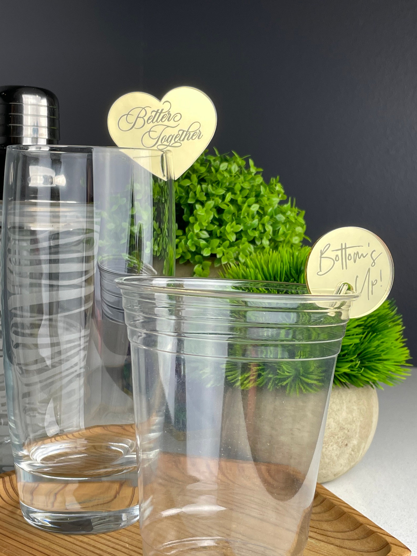 Custom Acrylic Drink Tag Charm Place Cards Customize With Etsy