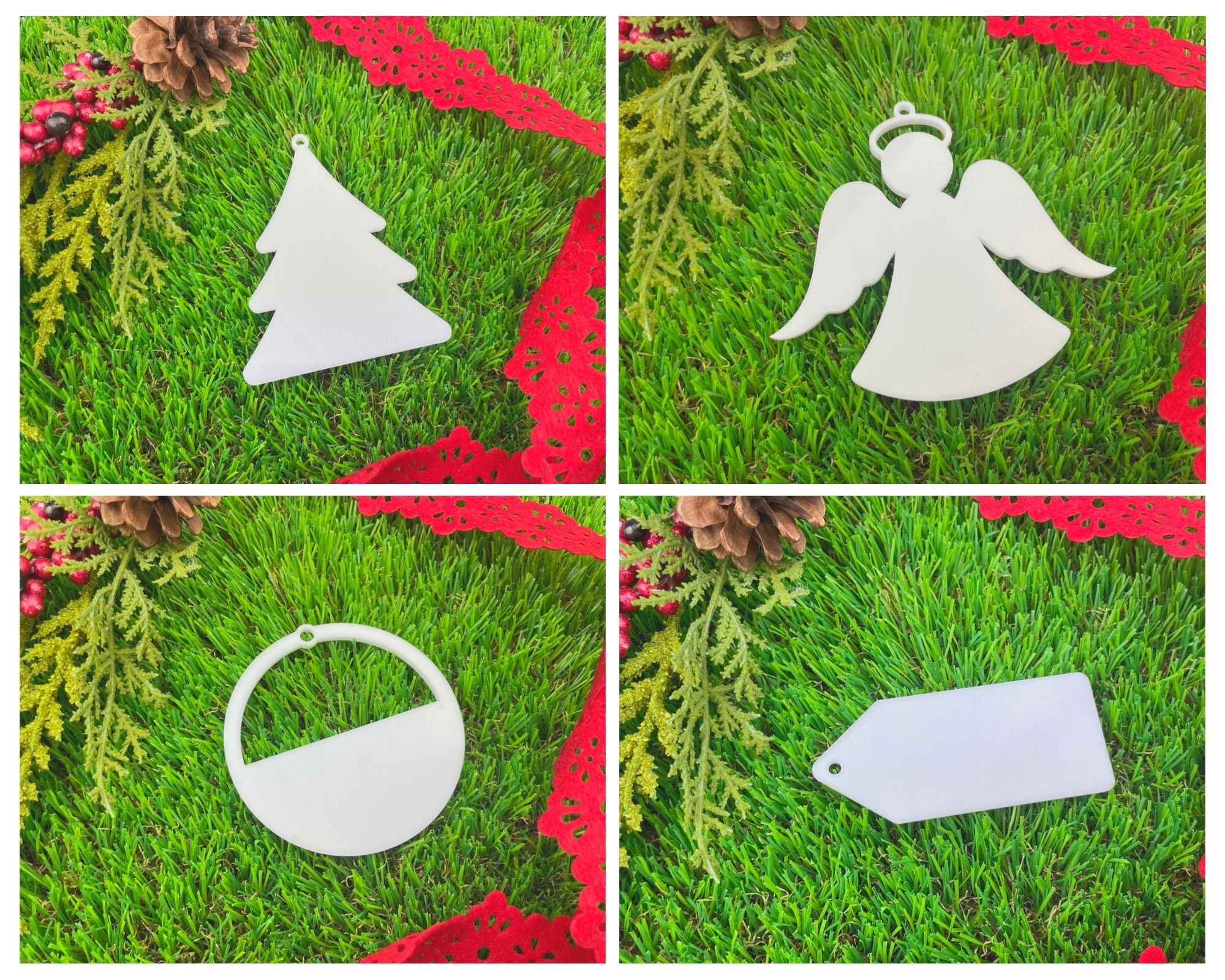 Blank House Ornament Acrylic Gift Tags Gift Box Present Tag Etsy