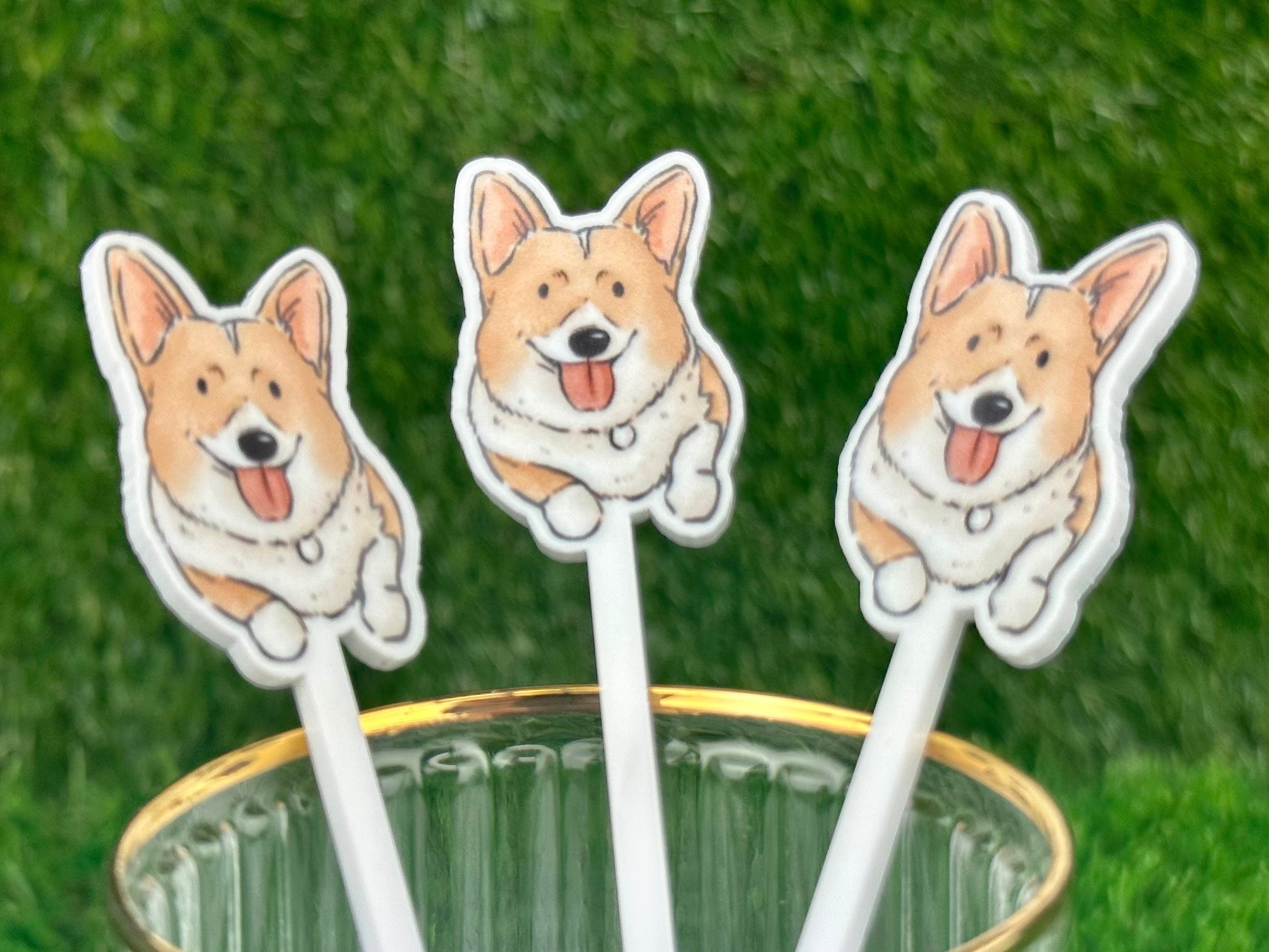Print YOUR Dog/Pet Stir Sticks, Signature Drink, Watercolor Drawing Acrylic Cocktail Stirrers, Wedding Swizzles, Illustrated File Download