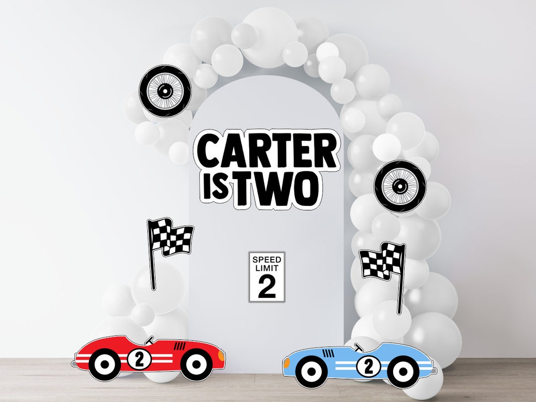 Custom Large Race Car Props, 2nd Boy Birthday Party Cutouts ...
